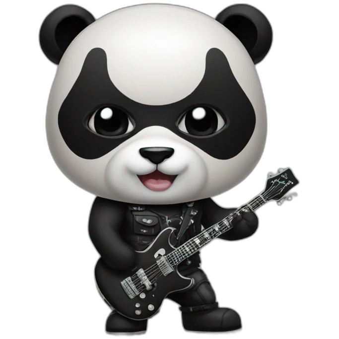 heavy metal panda emoji