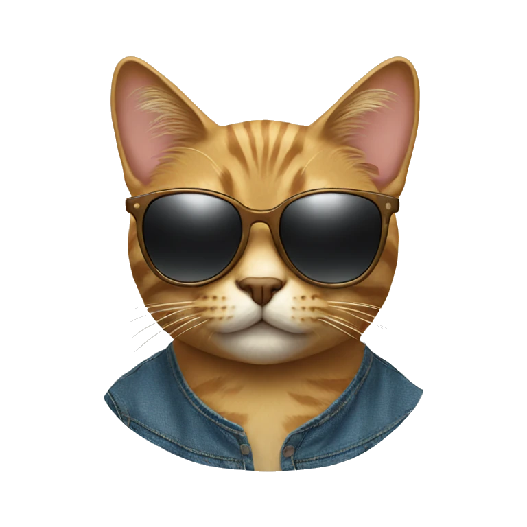 Cat with sunglasses emoji