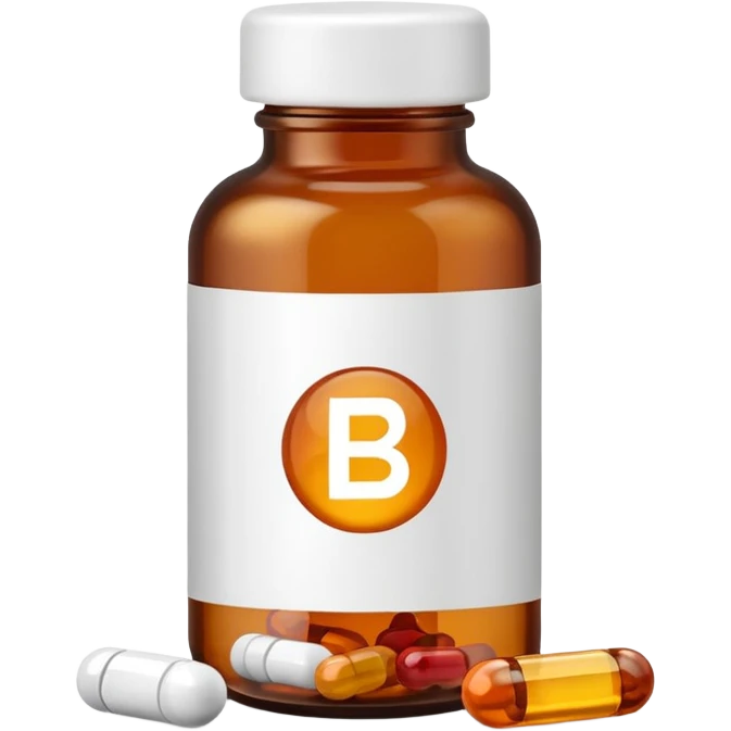 Vitamin b9 in a bottle emoji