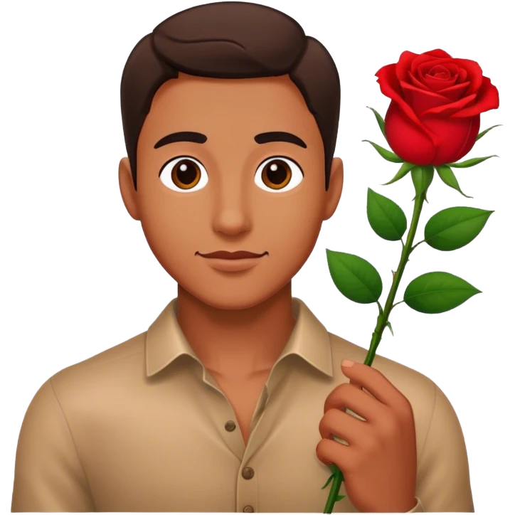 man with rose emoji