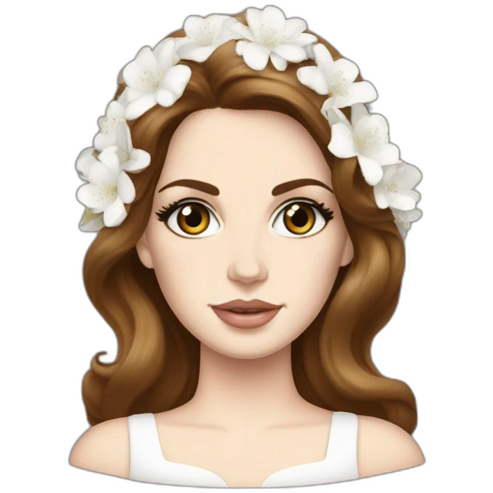Lana Del Rey in a white dress emoji