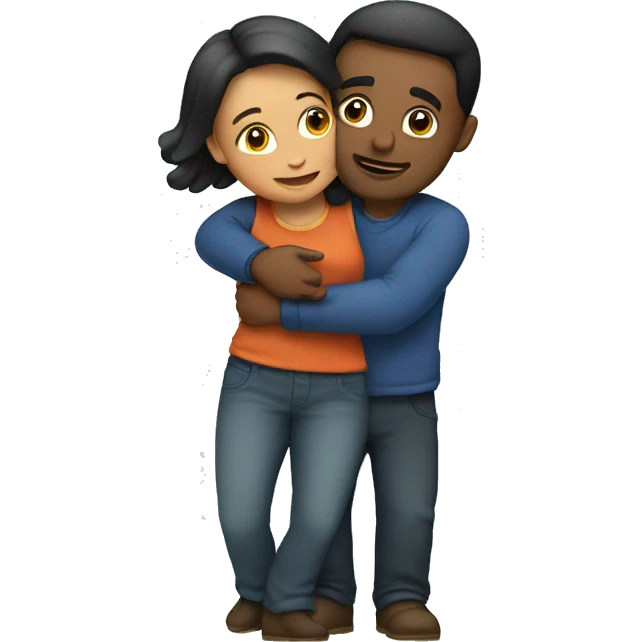 A couple hugging  emoji