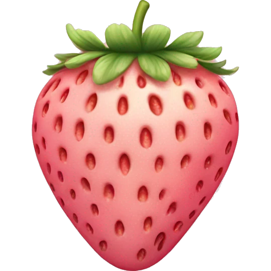 singular pastel pink strawberry emoji