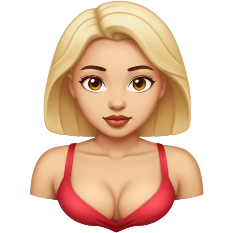 Big chested woman emoji