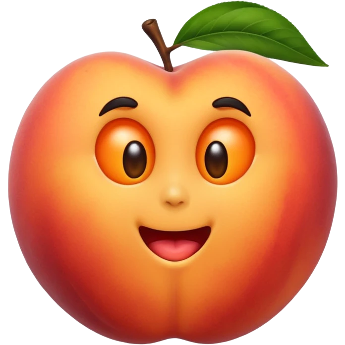 eating peach emoji with a bite taken out emoji