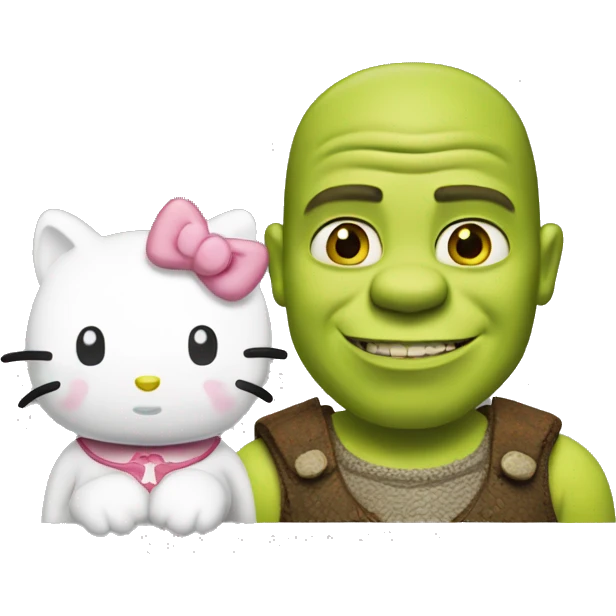 Shrek and hello kitty  emoji