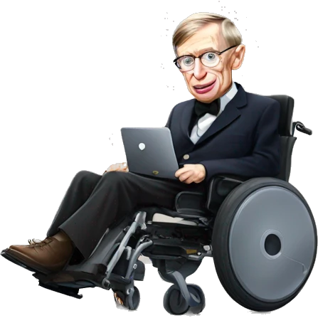 steven hawking with a dwarf emoji