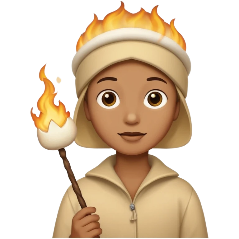 camping marshmallow stick emoji