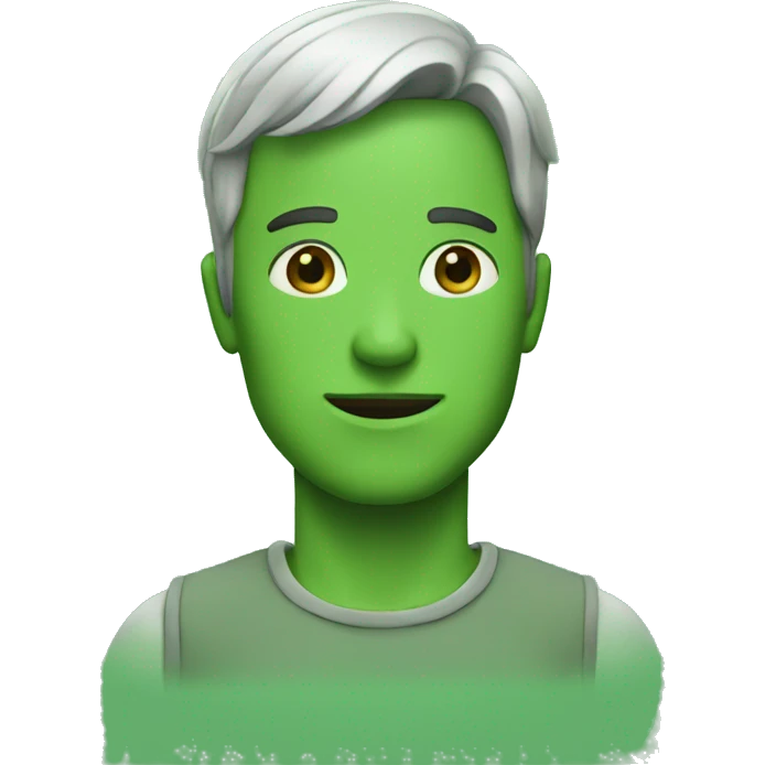 Green Without faceStickman emoji
