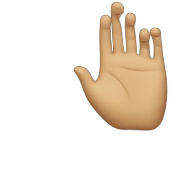 Mano escribiendo emoji