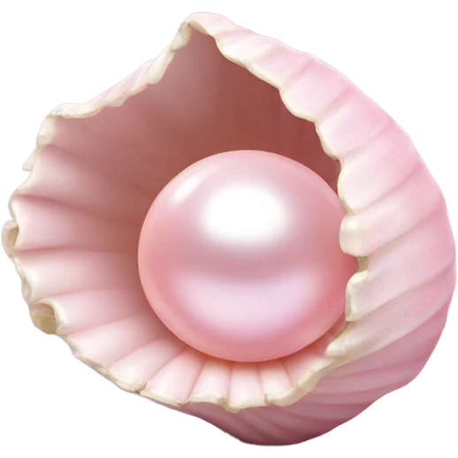 pearl in a shell light pink  emoji
