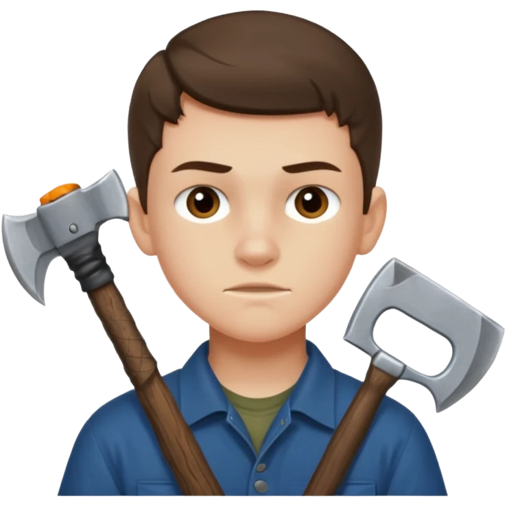 13 y/o Brian robeson at the beginning of Hatchet
determined, has hatchet, self-reliant, observant survivalist emoji