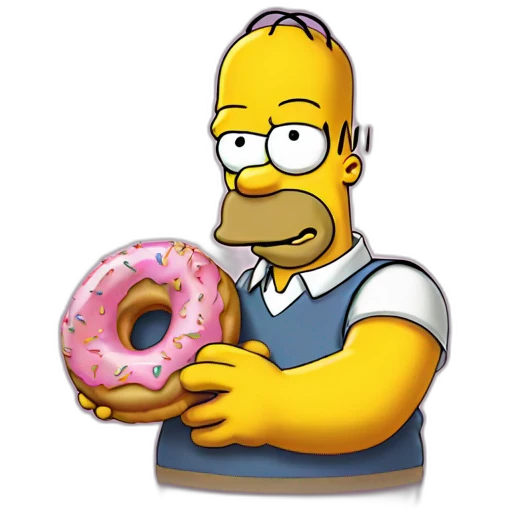 Homer Simpson with a donut  emoji