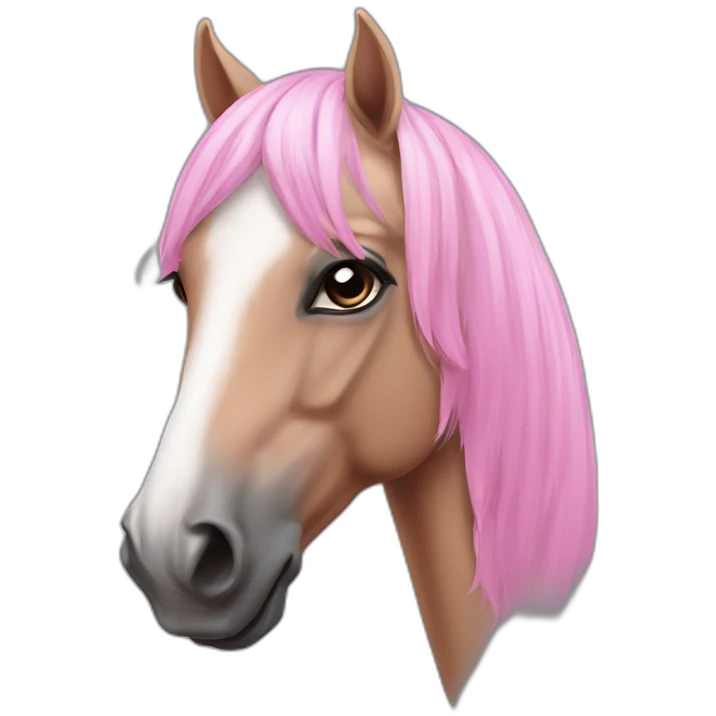 fleabitten arabian horse nose is pink emoji