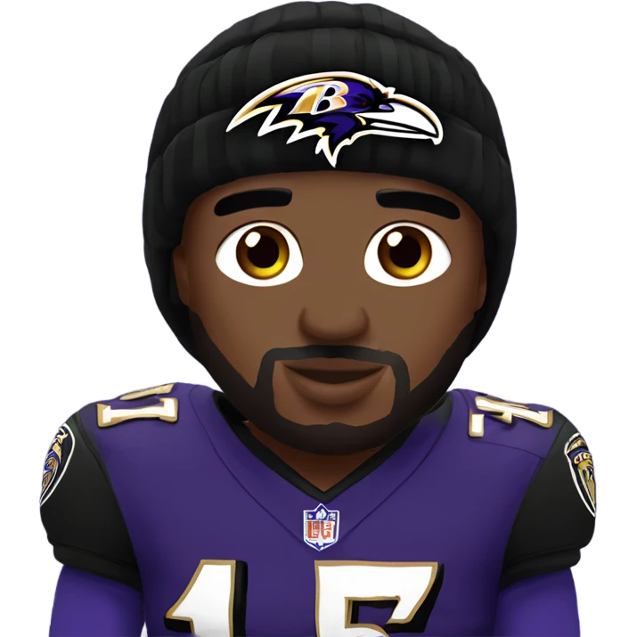 Kenny Clark wearing a Ravens uniform emoji