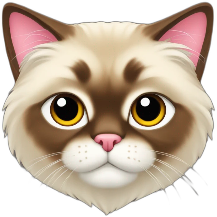 Himalayan cat in red heart emoji