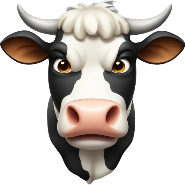 Angry cow emoji