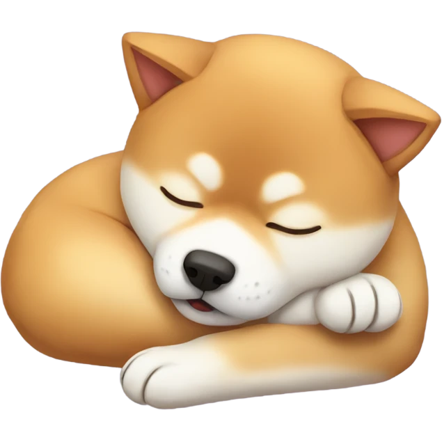 Cute Shiba Inu sleeping emoji