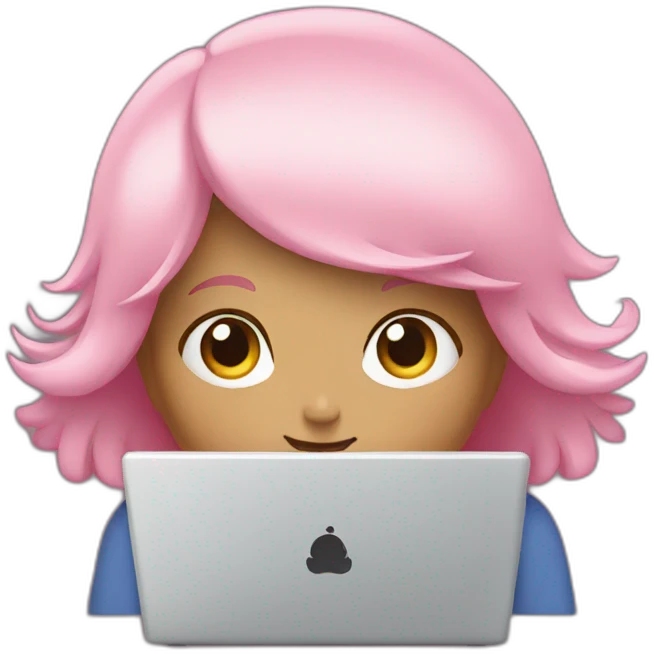 Loving preloved using laptop emoji