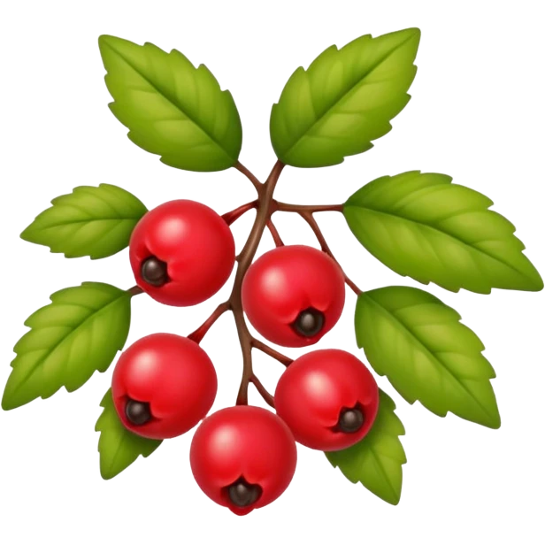 bush with a few berries emoji