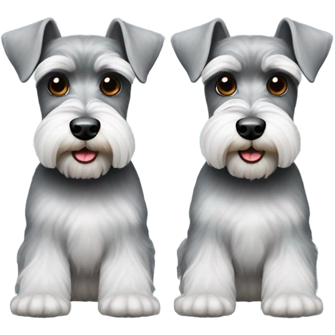 Two miniature Schnauzers emoji