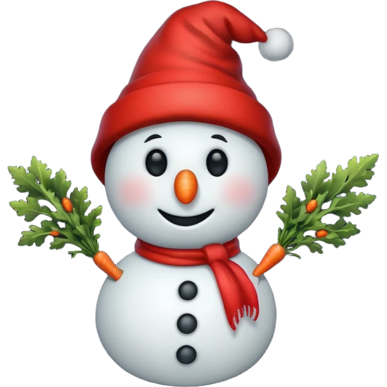 snowman wearing red hat emoji