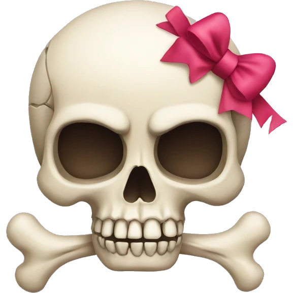 Skull with bow emoji