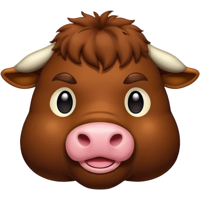 Plush brown bull emoji