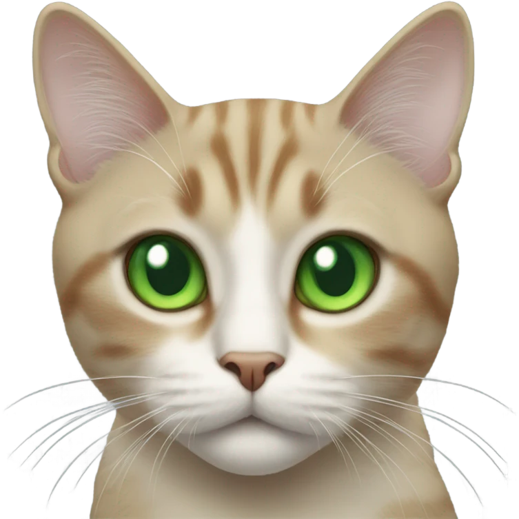 a cat with green eyes emoji