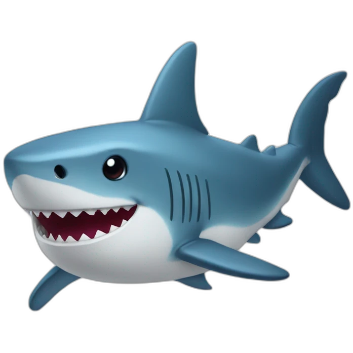 Plush shark emoji