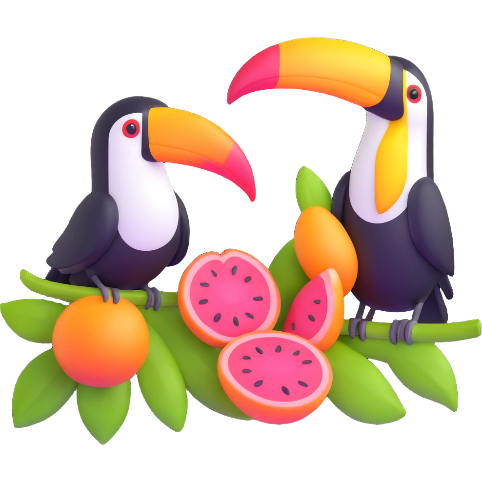 toucan and guava together emoji