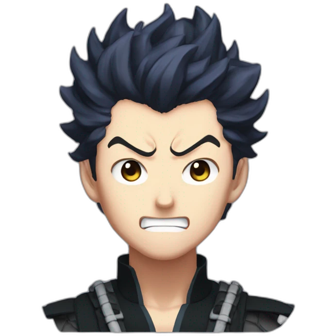 Tanjiro Kamado Demon SLayer Angry emoji