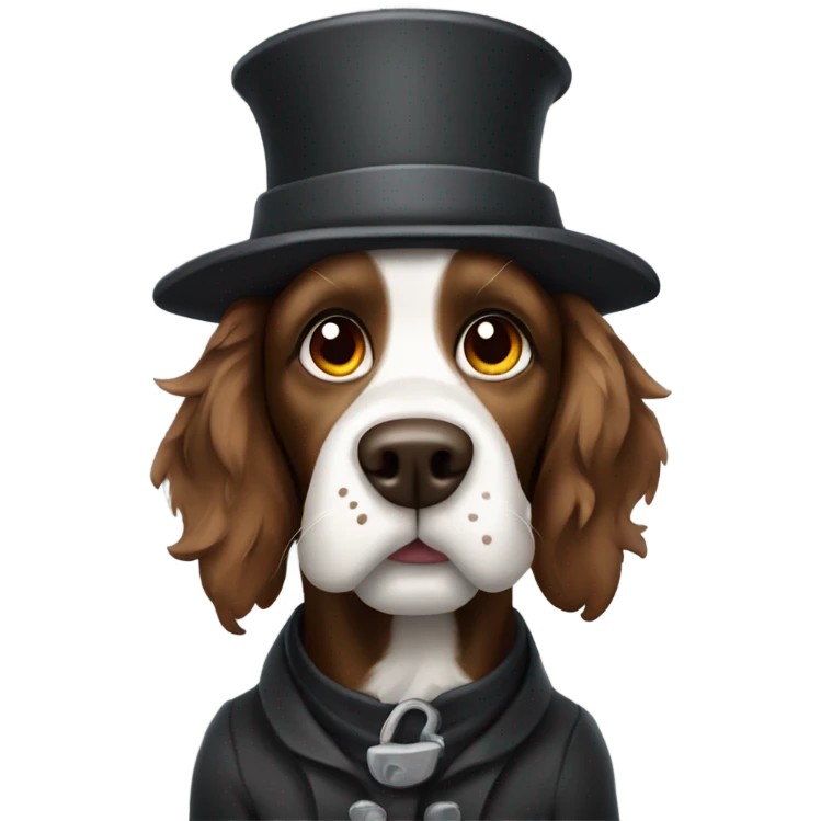 Cartoon spaniel Chimney sweep  emoji