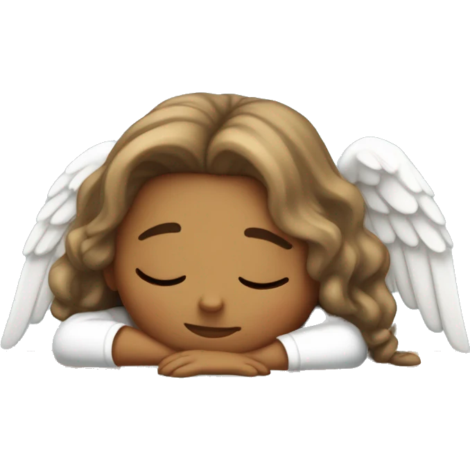 angelic  girl sleeping in desk  emoji