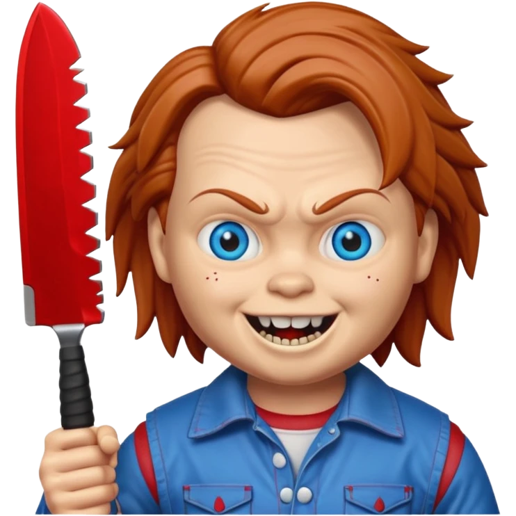 Chucky with nife emoji