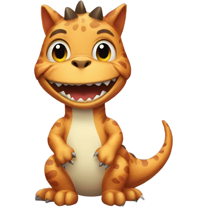 Dinosaur in a cat costume emoji