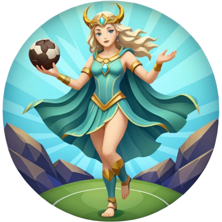fantasy magic tarot card low poly goddess football emoji