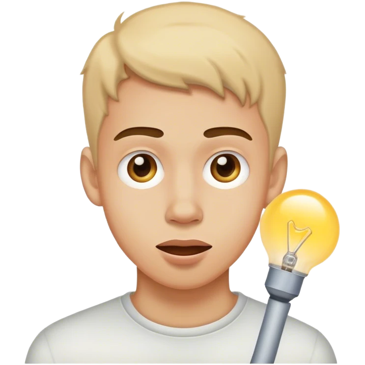 Un jeune homme qui trouve une blague pas drole emoji