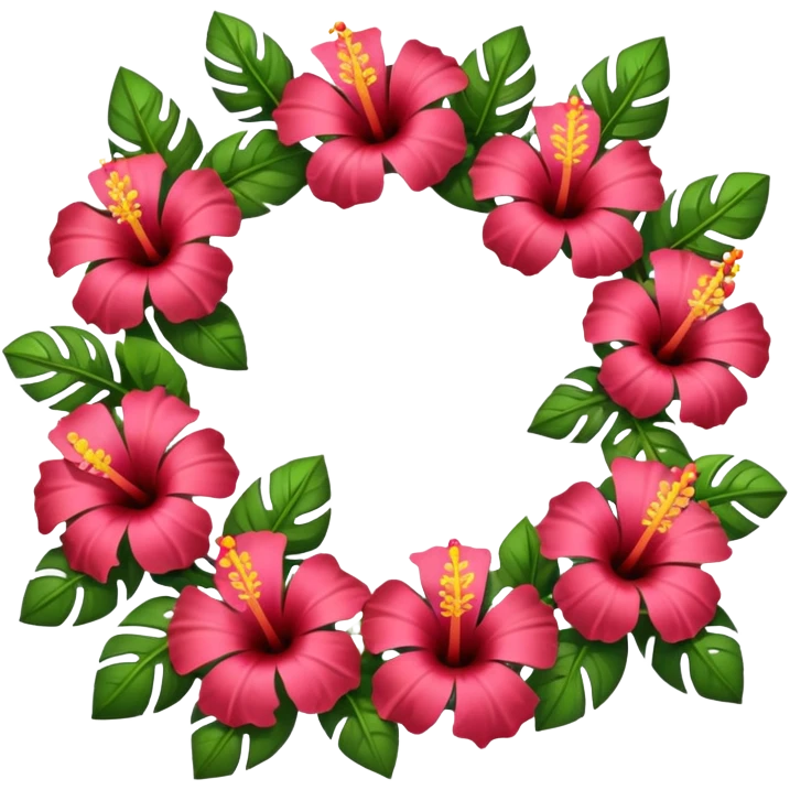 Hibiscus lei emoji
