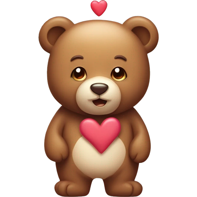 A cute sugary bear filled with hearts and sweetness emoji