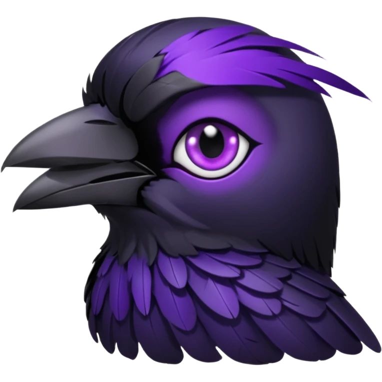 black raven with purple eyes more dark and gothic image and more black i just want the eyes purple emoji