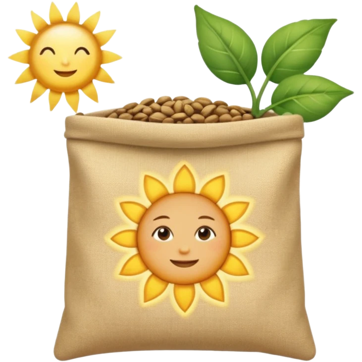 Sunbeam + seed pouch,Sky Gardener. emoji