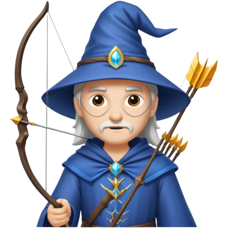 Wizard wearing bow emoji