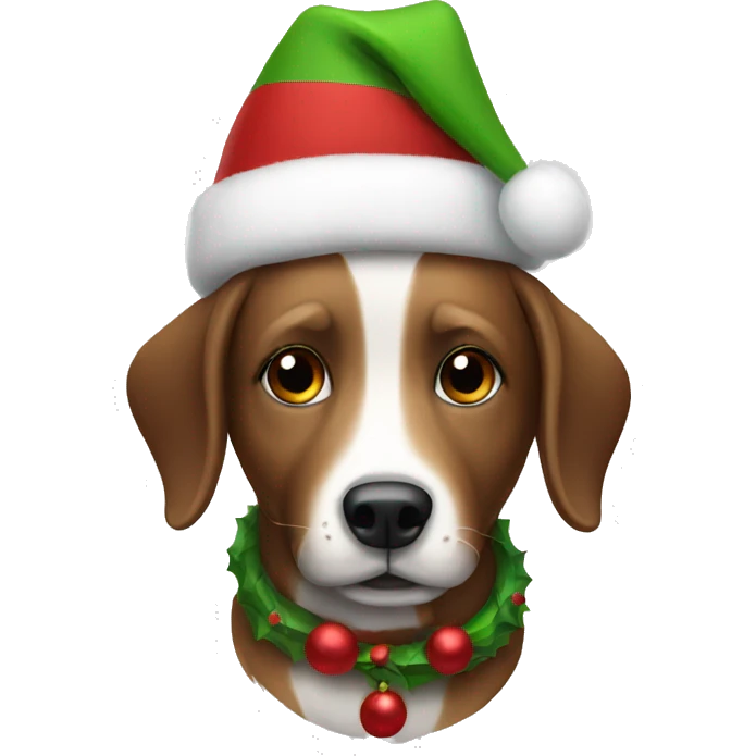 Christmas dog emoji