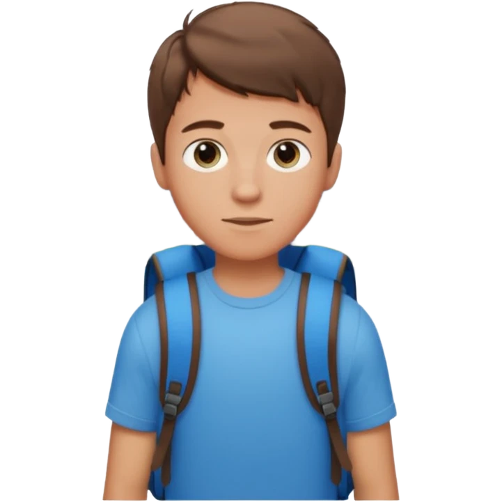 City Backpack Student boy emoji