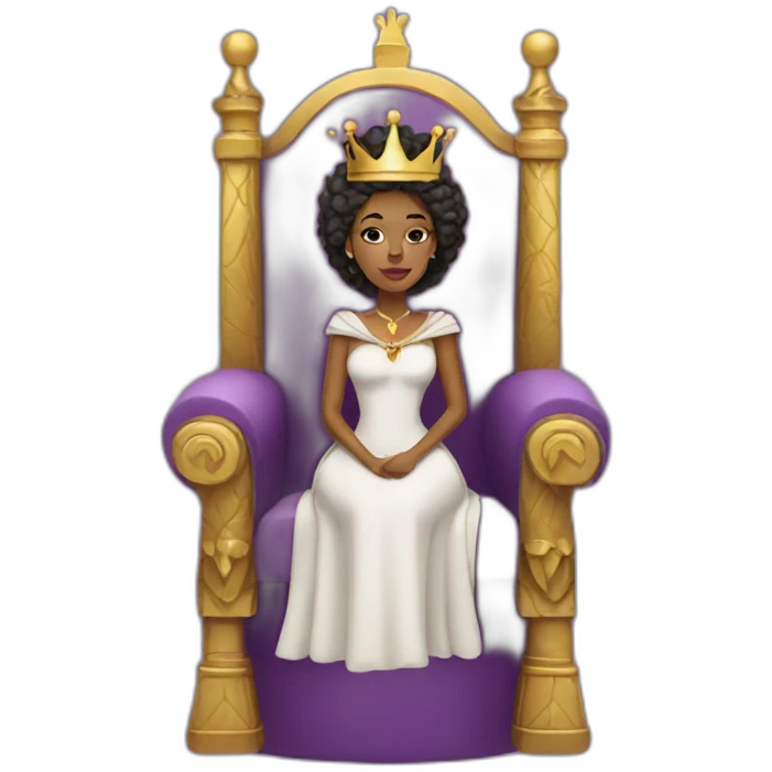 Queen on throne emoji
