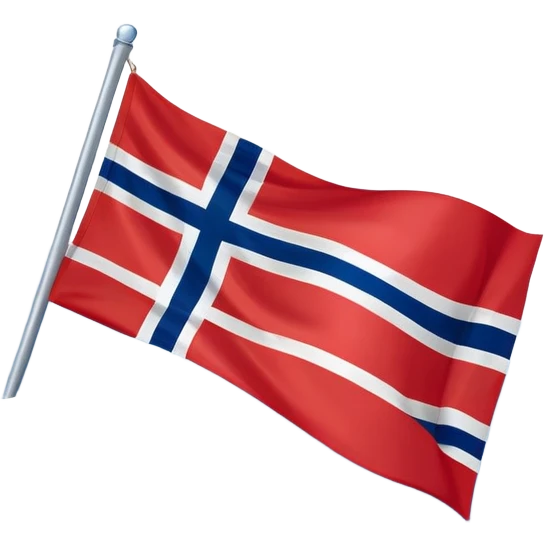Norweigan flag on snow  emoji