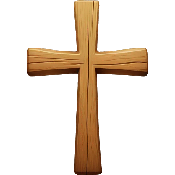 A wooden Christian Cross emoji