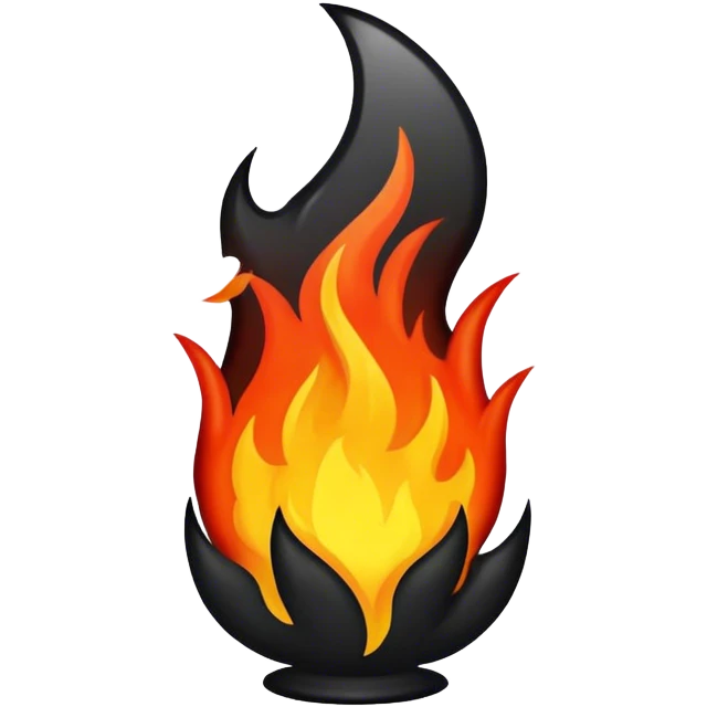 Fire that is black emoji