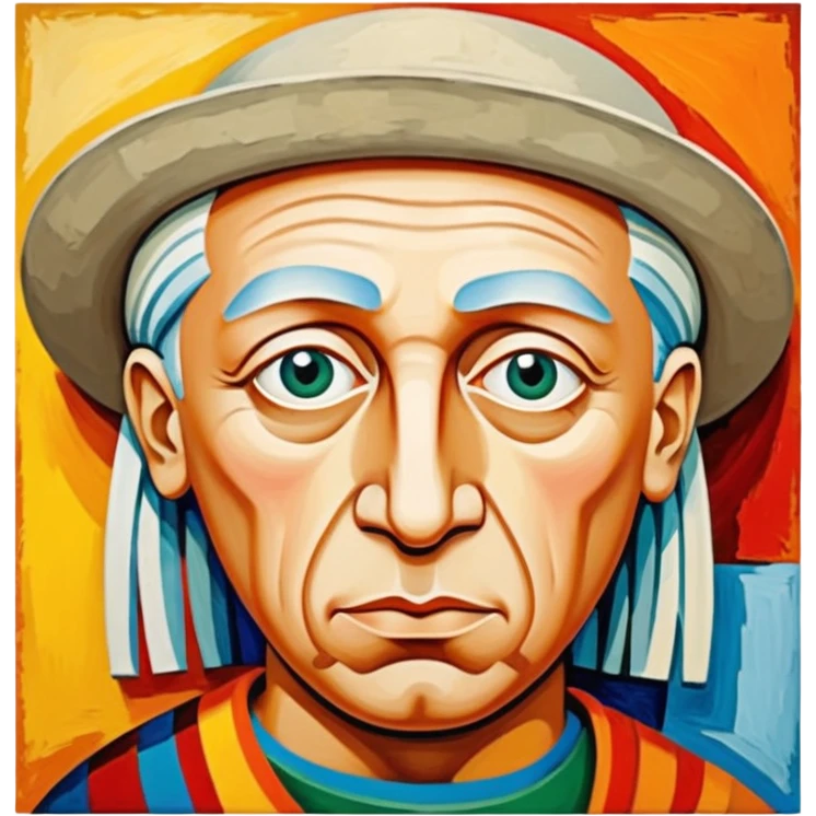 pablo picasso painting on canvas emoji